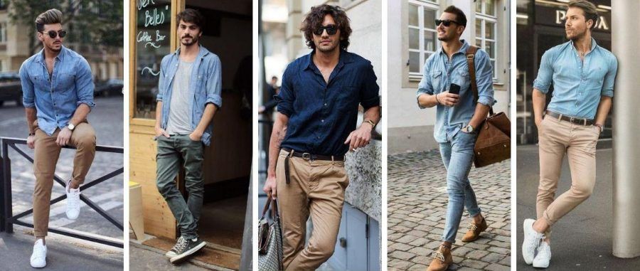 como combinar camisas vaqueras hombre