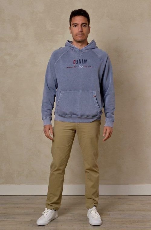 PRIVATA sudadera con capucha DENIM 4