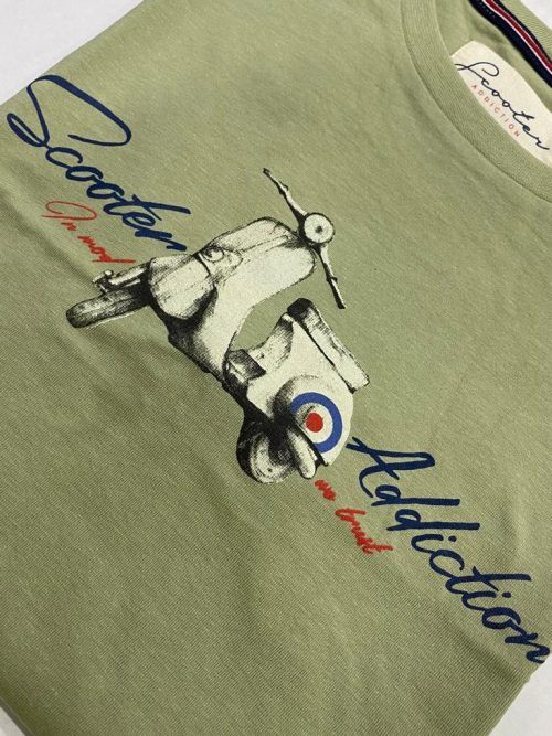 CAMISETA SCOOTER MOTO VERDE