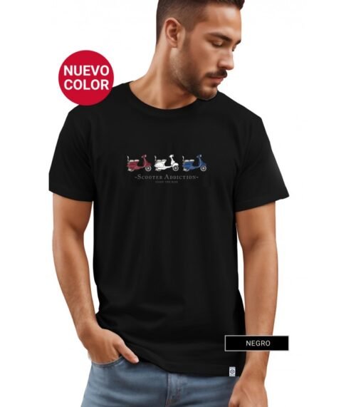 camiseta scooter tribike. negro