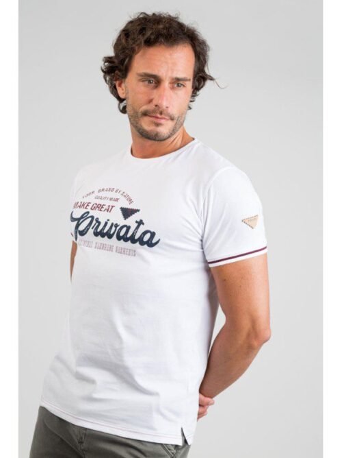 privata camiseta manga corta blanca.