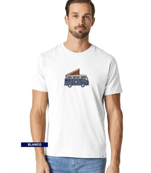 camiseta scooter traveller blanco