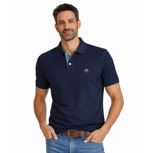 serie 10951 polo granito basico la espanola color 10 azul marino 100 algodon