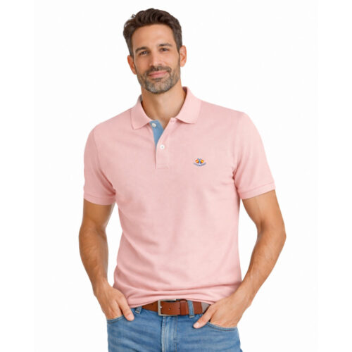 serie 10951 polo granito basico la espanola color 11 rosa claro 100 algodon