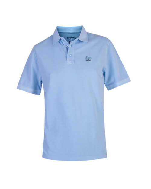 serie 50966 polo liso granito alg lavado la vespita color 2 celeste 100alg