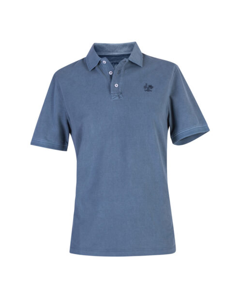 serie 50966 polo liso granito alg lavado la vespita color 7 gris 100alg