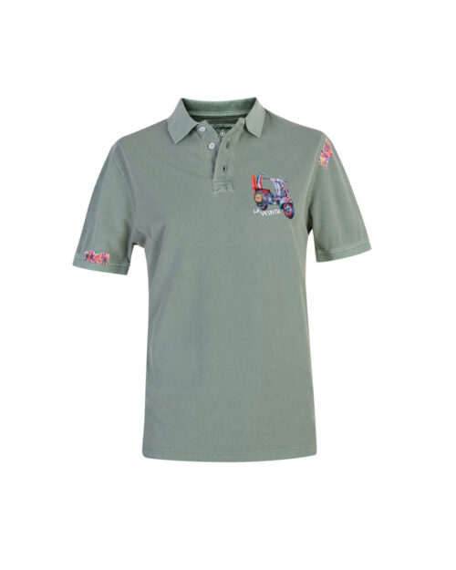 serie 50972 polo liso granito alg la vespita color 5 kaky 100alg