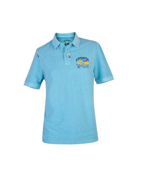 serie 50973 polo liso alg la vespita color 4 azul turquesa 100alg
