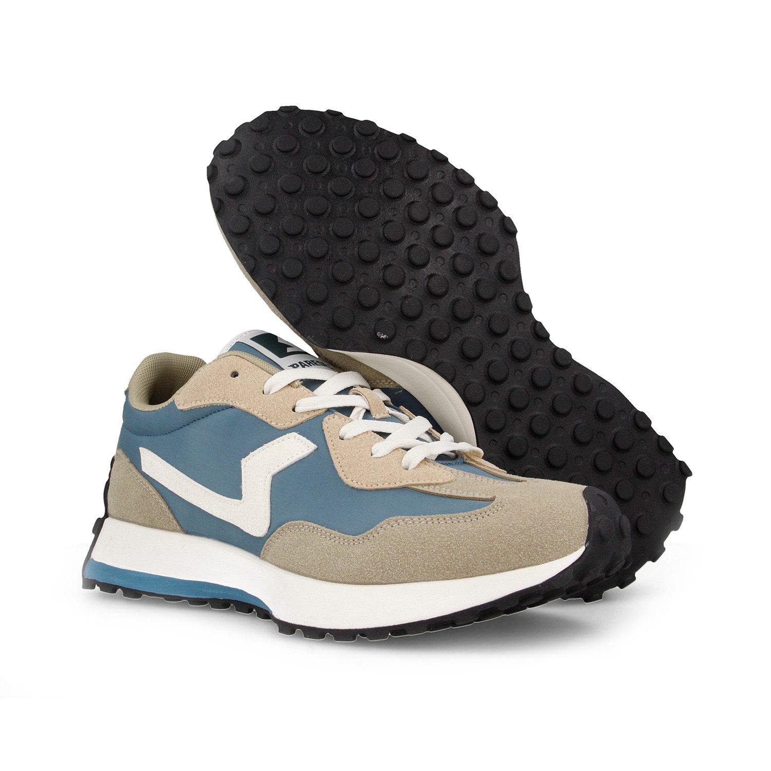 zapatillas PAREDES casual hombre berzosa beige turquesa (2)
