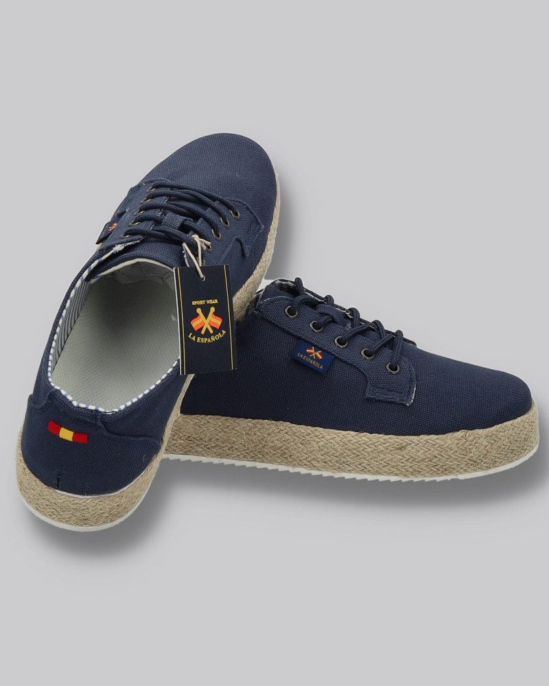 zapato lona con cordones y suela yute (2)