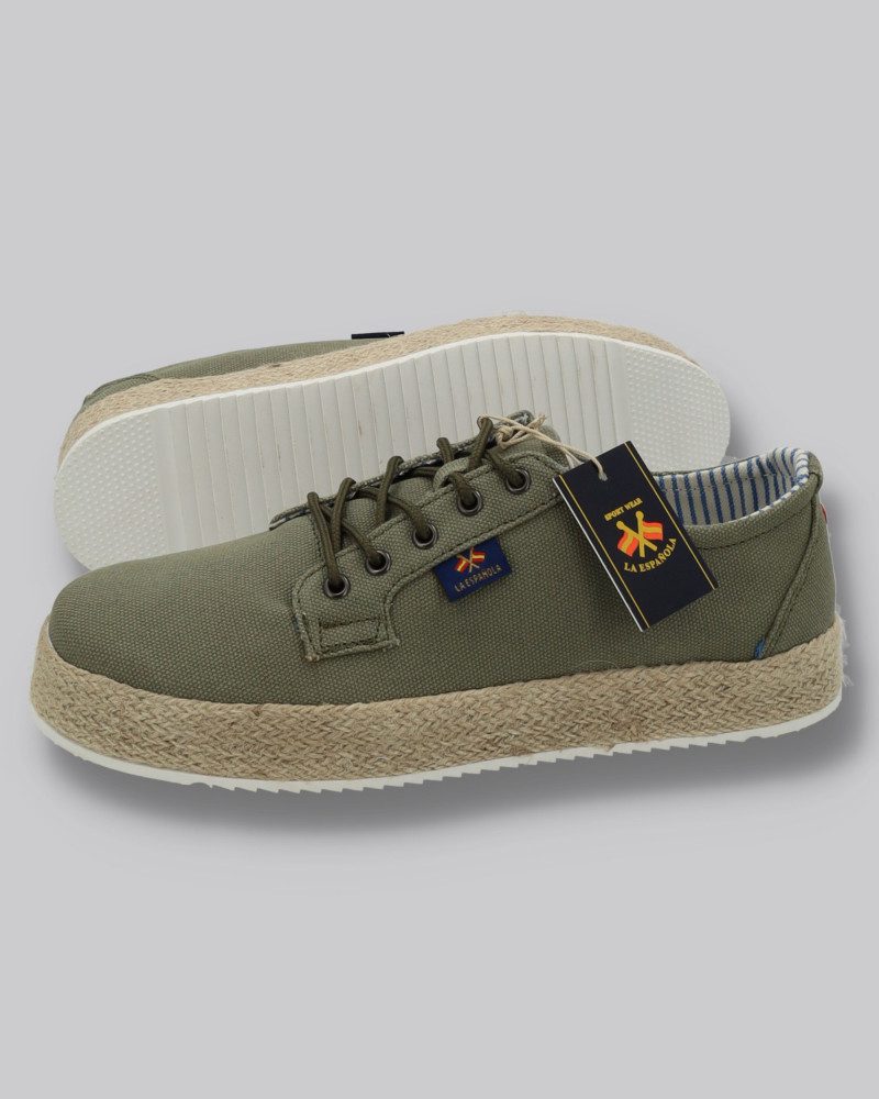 zapato la española lona con cordones y suela yute (4)