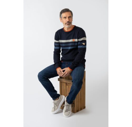 jersey privata punto azul y gris 2836