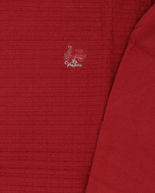 La Vespita 51051 sueter cuello caja algodon color burdeos