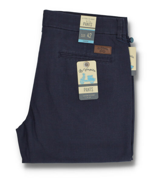 serie 512 pantalon chino la vespita color 12 azul marino 97alg 3elastano