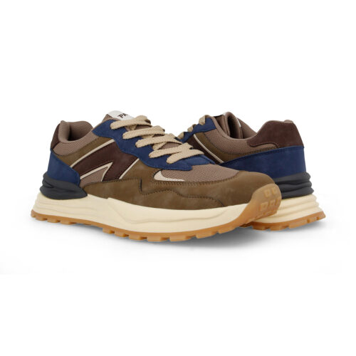 zapatillas PAREDES casual para hombre pedralba marrón azul 2