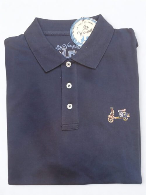 La Vespita Polo Estampado 51112 Azul Marino