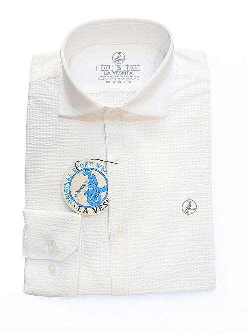 Camisa La Vespita Blanco Textura 6590