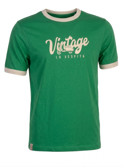 serie 51118 camiseta cuello caja estampada verde