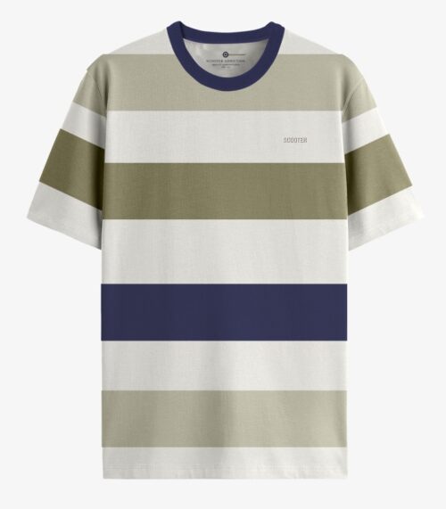 camiseta vintage stripe tee tea scooter