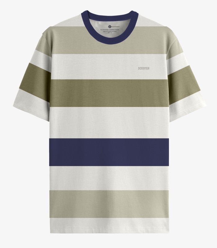 camiseta vintage stripe tee tea scooter