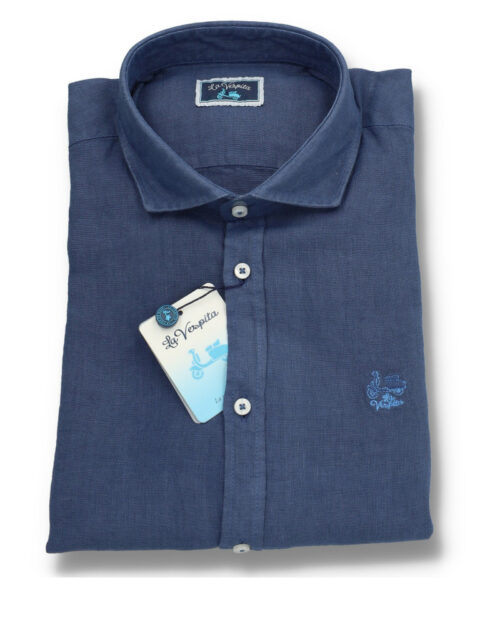 serie 56509 camisa la vespita lino patron semientallado cuello 370 100 lino color 18