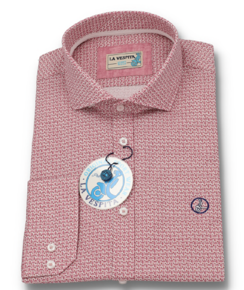 Camisa La Vespita Estampado Rosa 6536