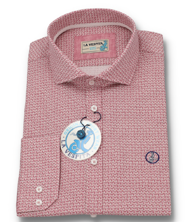 Camisa La Vespita Estampado Rosa 6536
