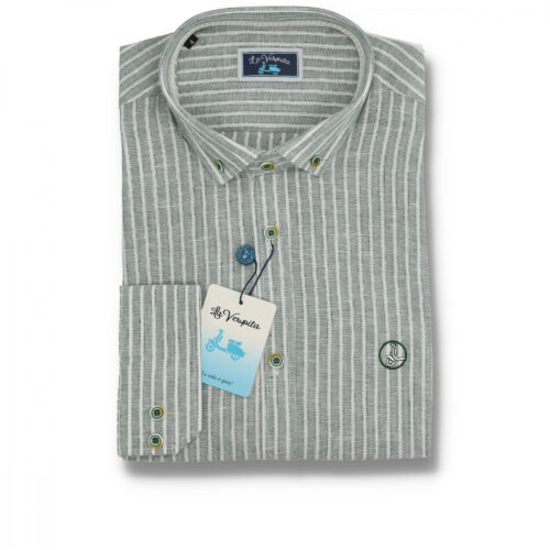 serie 565221 camisa la vespita rayas patron semientallado cuello 305 100 algodon color 1