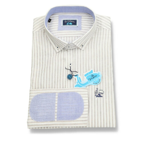 serie 56525 camisa la vespita rayas algodon patron semientallado cuello 305 100 algodon color 1