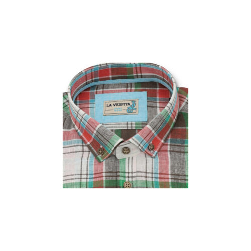 serie 565661 camisa la vespita cuadros algodon patron semientallado cuello 305 100 algodon color unico (1)