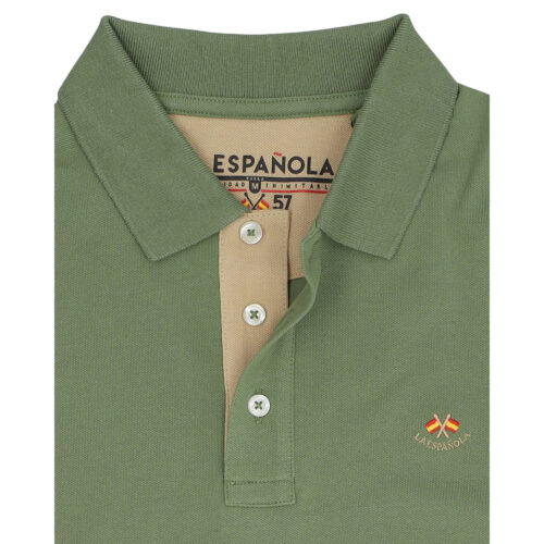 serie 10951 polo granito basico la espanola color 7 verde kaky 100 algodon