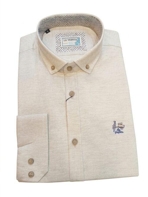 Camisa La Vespita Beige Claro 6664