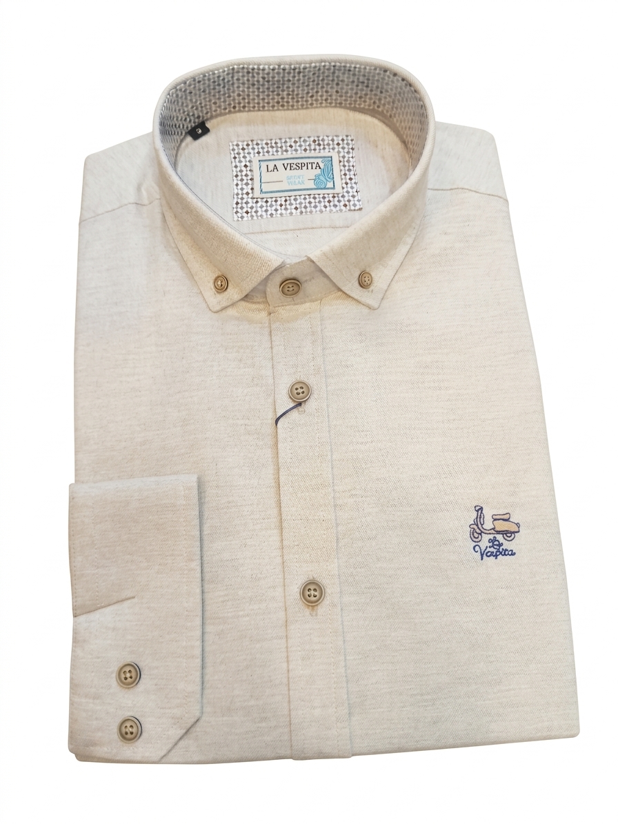 Camisa La Vespita Beige Claro 6664